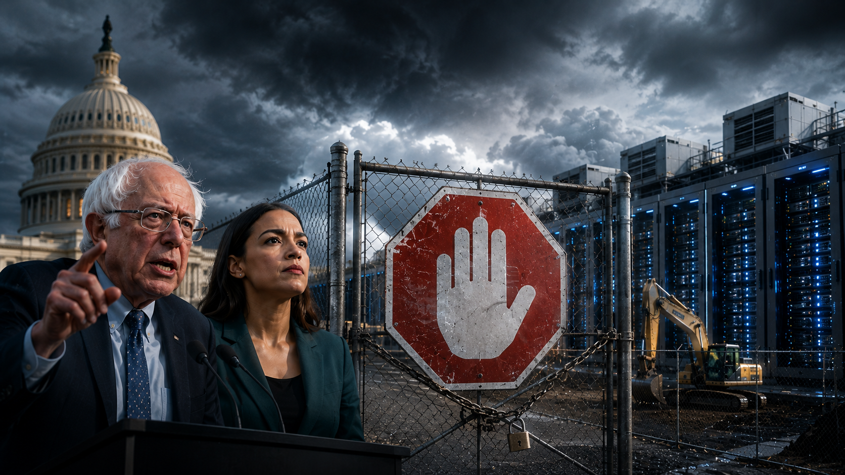 AI Data Center Moratorium Act: Bernie Sanders & AOC Want to PAUSE All New AI Data Centers